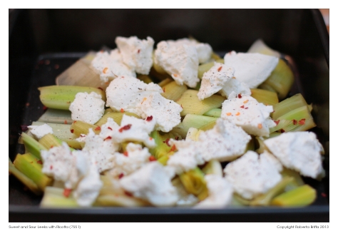 Sweet and Sour Leeks with Ricotta (7551)